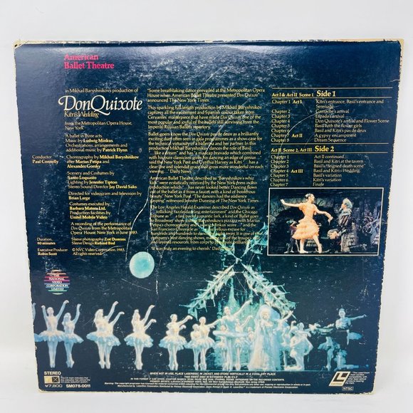 Laserdisc Don Quixote Ballet Kitri's‎ Wedding American Ballet Theatre SM078-0011 - Picture 3 of 14